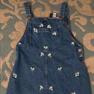 H & M Embroidered Overall dress